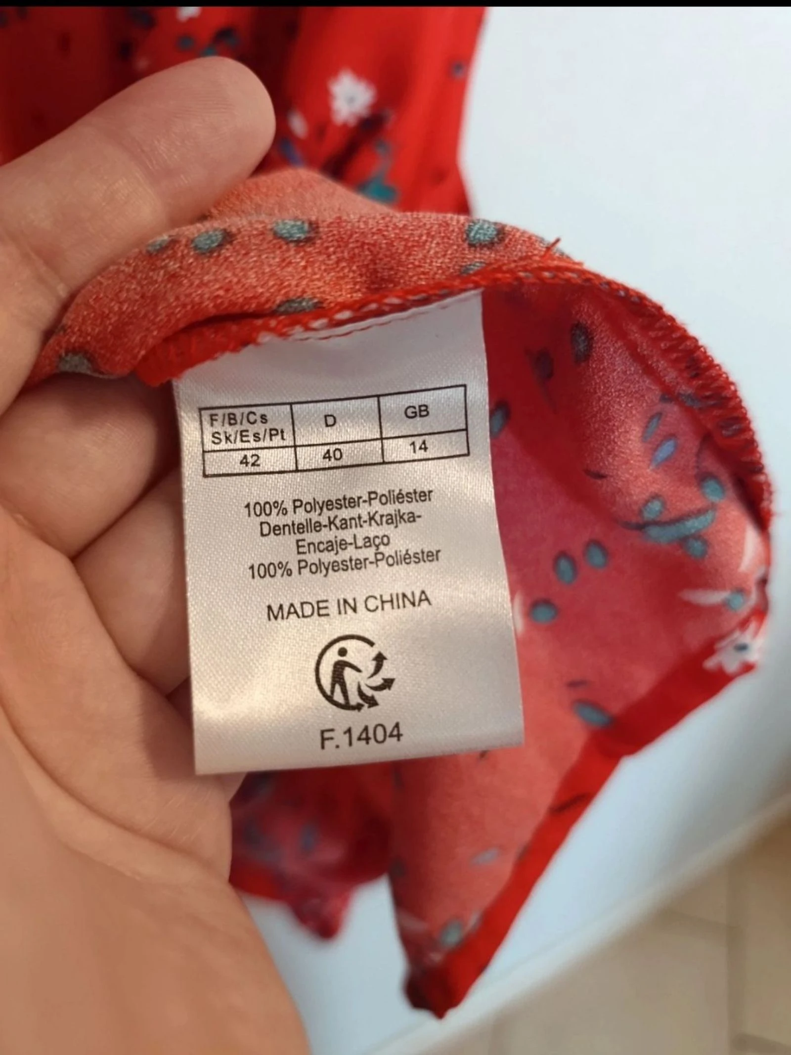 Red Blancheporte dress with floral print 100% Viscose Size 42 (FR) 3/4 sleeves – photo 3